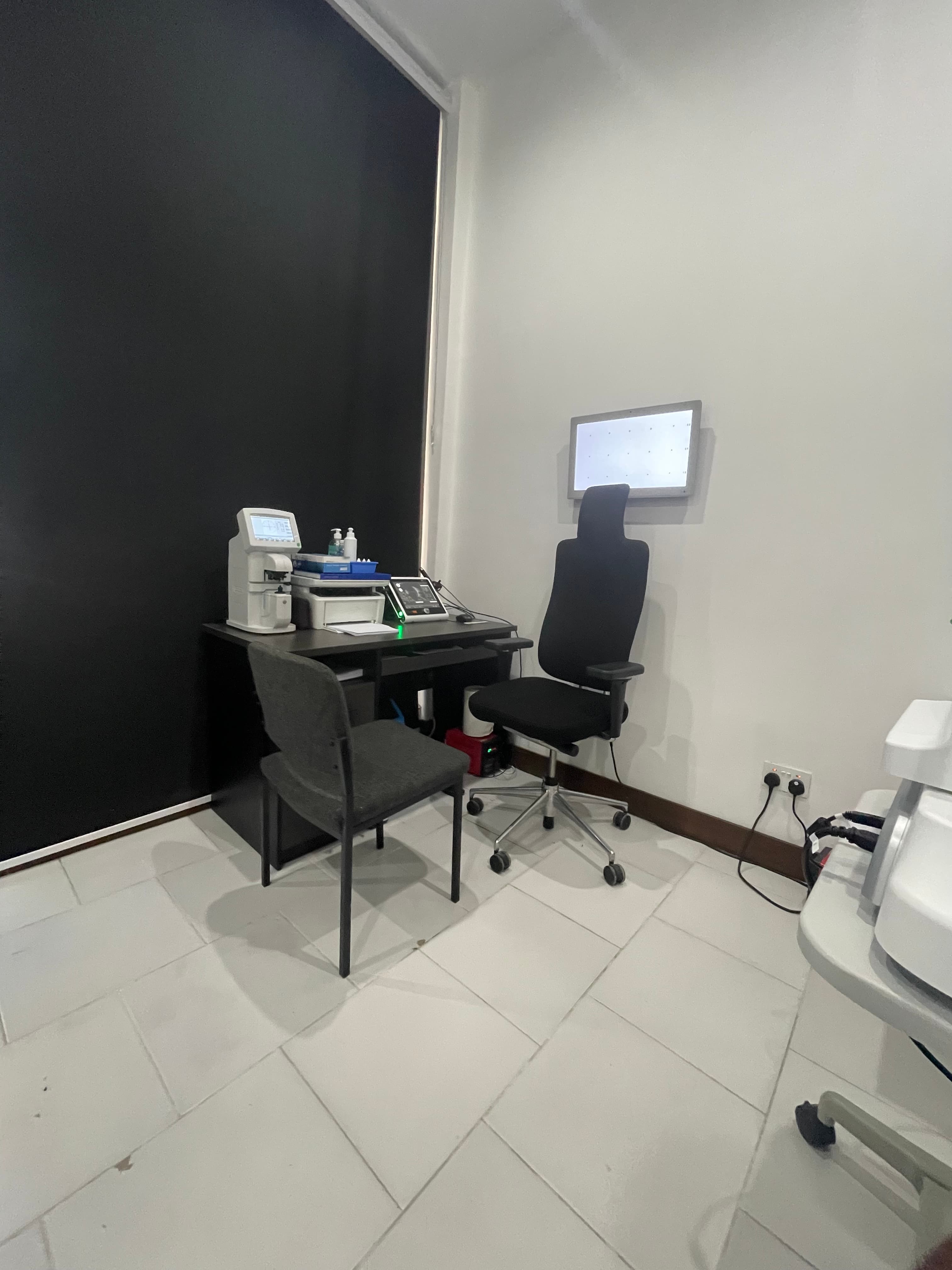 Lensometer - precision lens measurement device used at Lake View Eye Clinic